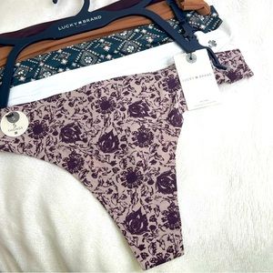 NWT Lucky Brand Size Small, Large and Extra Large 5 Pack Tagless Thongs